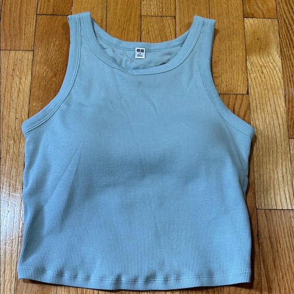 Uniqlo Tops - Uniqlo Light Blue Ribbed Tank Top/ NEVER WORN